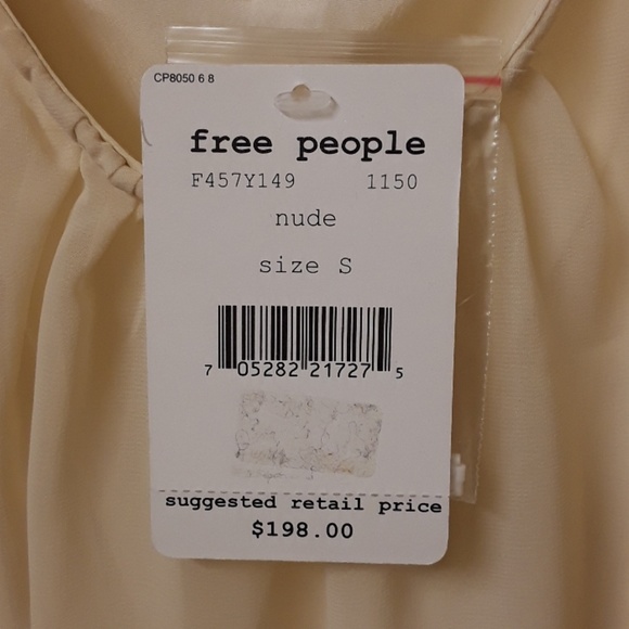 🥳HP🥳 NWT, Free People Nude Embellished Cape Dress - Picture 13 of 17